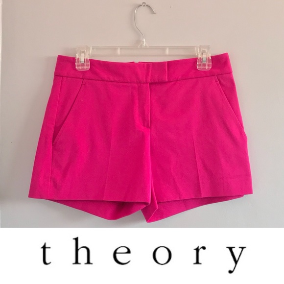 Theory Pants - THEORY Hot Pink Dress Shorts